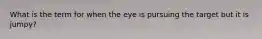 What is the term for when the eye is pursuing the target but it is jumpy?