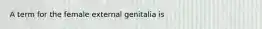 A term for the female external genitalia is