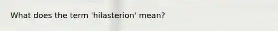 What does the term 'hilasterion' mean?