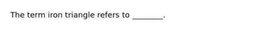 The term iron triangle refers to ________.