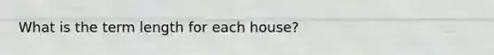 What is the term length for each house?