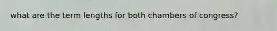 what are the term lengths for both chambers of congress?