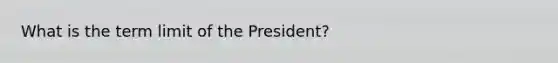 What is the term limit of the President?