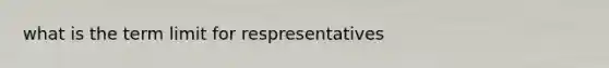 what is the term limit for respresentatives