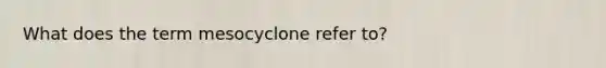 What does the term mesocyclone refer to?