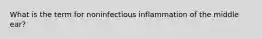 What is the term for noninfectious inflammation of the middle ear?