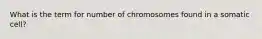 What is the term for number of chromosomes found in a somatic cell?