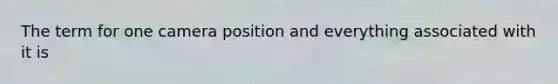 The term for one camera position and everything associated with it is