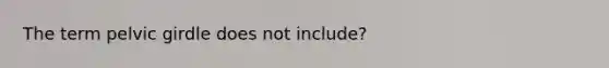 The term pelvic girdle does not include?