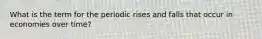 What is the term for the periodic rises and falls that occur in economies over time?