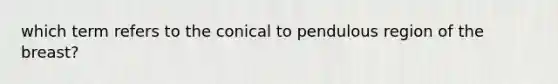 which term refers to the conical to pendulous region of the breast?