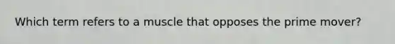 Which term refers to a muscle that opposes the prime mover?