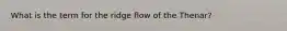 What is the term for the ridge flow of the Thenar?
