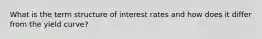 What is the term structure of interest rates and how does it differ from the yield curve?