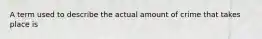 A term used to describe the actual amount of crime that takes place is