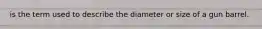 is the term used to describe the diameter or size of a gun barrel.