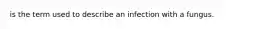 is the term used to describe an infection with a fungus.