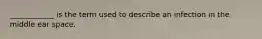 ____________ is the term used to describe an infection in the middle ear space.