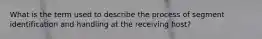 What is the term used to describe the process of segment identification and handling at the receiving host?