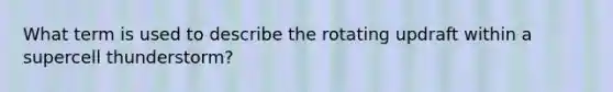 What term is used to describe the rotating updraft within a supercell thunderstorm?