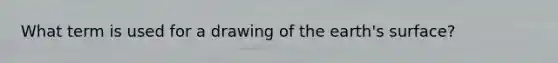 What term is used for a drawing of the earth's surface?