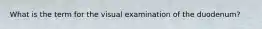 What is the term for the visual examination of the duodenum?