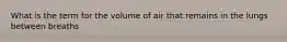 What is the term for the volume of air that remains in the lungs between breaths