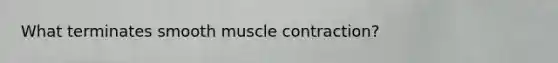 What terminates smooth muscle contraction?