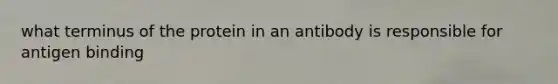 what terminus of the protein in an antibody is responsible for antigen binding