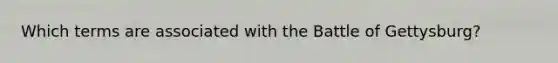 Which terms are associated with the Battle of Gettysburg?
