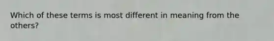 Which of these terms is most different in meaning from the others?