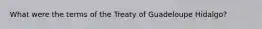 What were the terms of the Treaty of Guadeloupe Hidalgo?