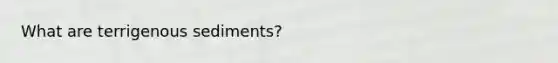 What are terrigenous sediments?