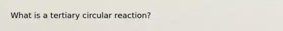 What is a tertiary circular reaction?