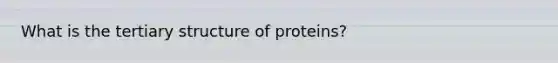 What is the tertiary structure of proteins?