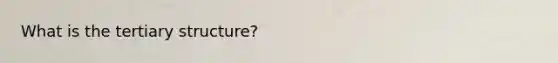 What is the <a href='https://www.questionai.com/knowledge/kf06vGllnT-tertiary-structure' class='anchor-knowledge'>tertiary structure</a>?
