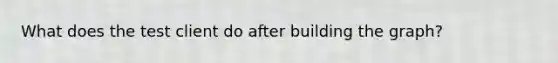 What does the test client do after building the graph?