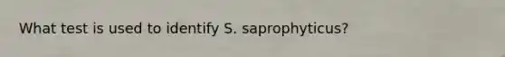 What test is used to identify S. saprophyticus?