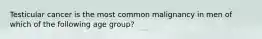 Testicular cancer is the most common malignancy in men of which of the following age group?