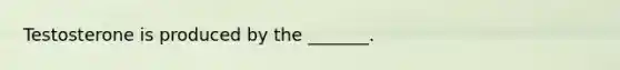 Testosterone is produced by the _______.