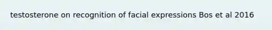 testosterone on recognition of facial expressions Bos et al 2016