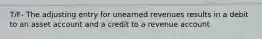 T/F- The adjusting entry for unearned revenues results in a debit to an asset account and a credit to a revenue account