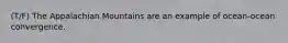 (T/F) The Appalachian Mountains are an example of ocean-ocean convergence.