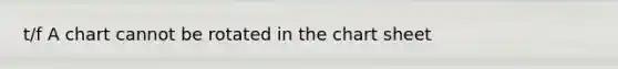 t/f A chart cannot be rotated in the chart sheet