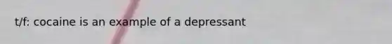 t/f: cocaine is an example of a depressant