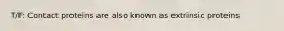 T/F: Contact proteins are also known as extrinsic proteins