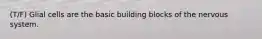 (T/F) Glial cells are the basic building blocks of the nervous system.