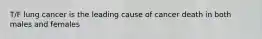 T/F lung cancer is the leading cause of cancer death in both males and females