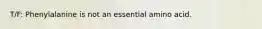 T/F: Phenylalanine is not an essential amino acid.