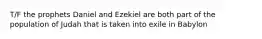 T/F the prophets Daniel and Ezekiel are both part of the population of Judah that is taken into exile in Babylon